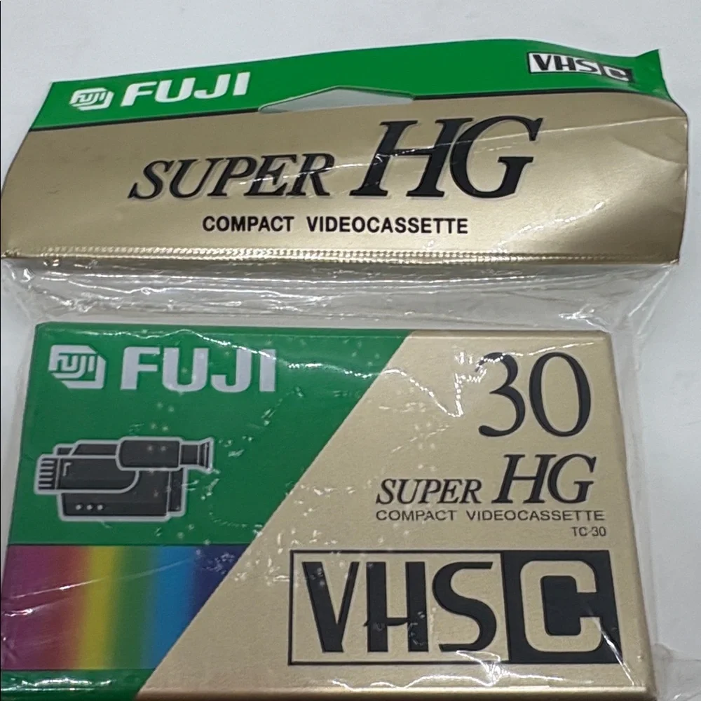 Fuji Film SEALED Pro VHS-C Camcorder Video Cassette Tape TC-30 Super HG (1 only)